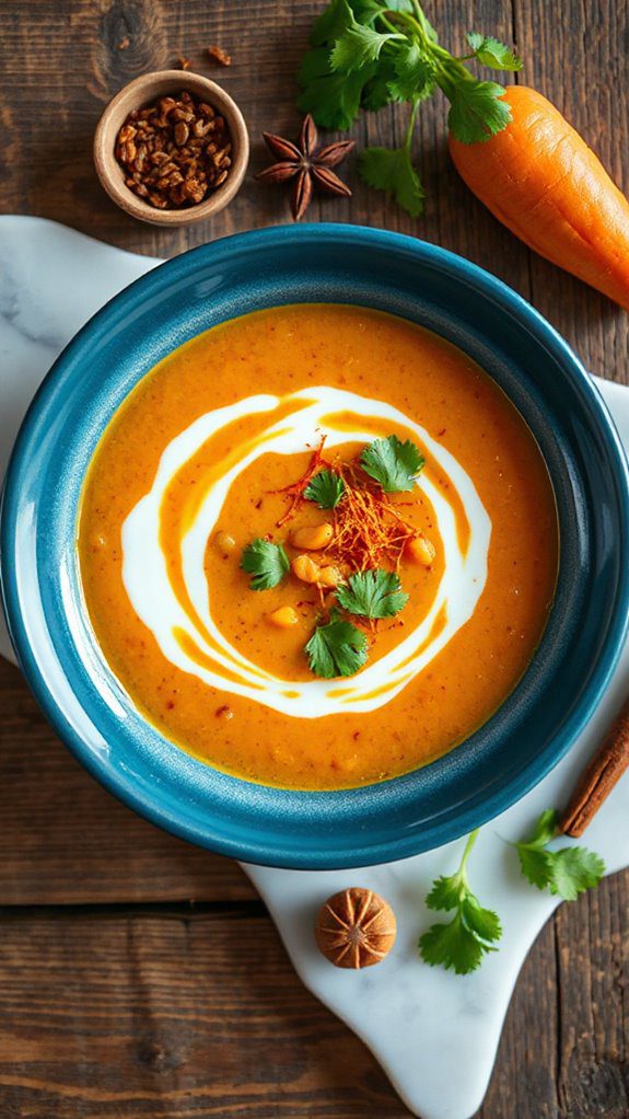 spiced lentil carrot soup