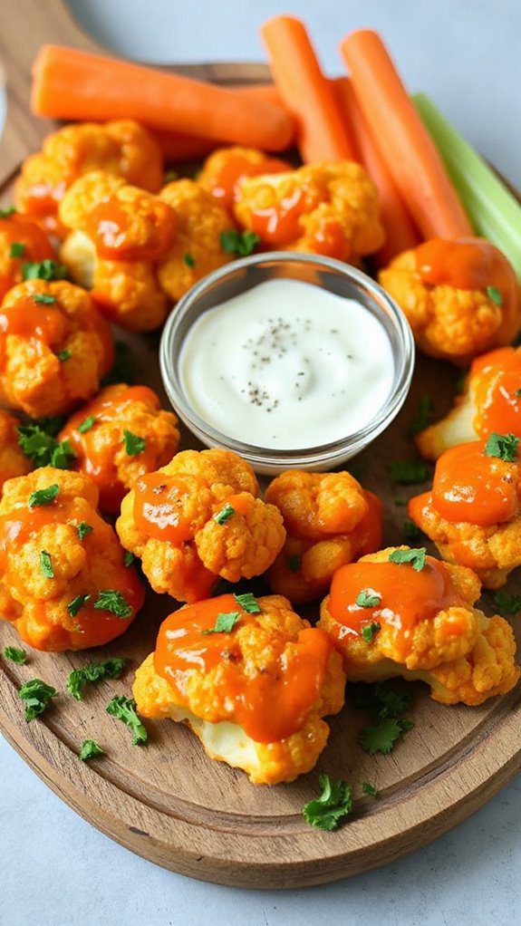 spicy baked cauliflower snacks