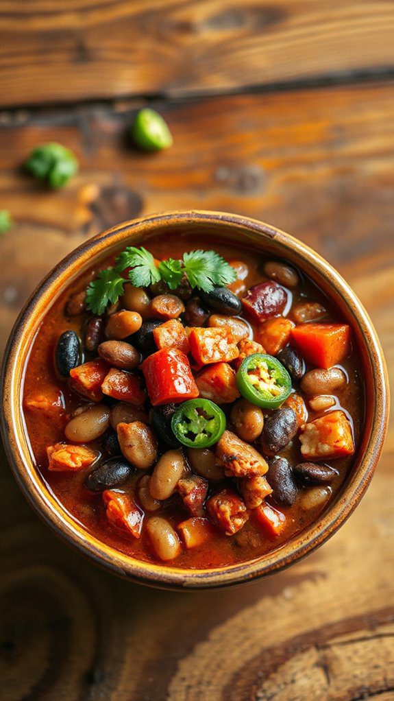 spicy bean chili recipe