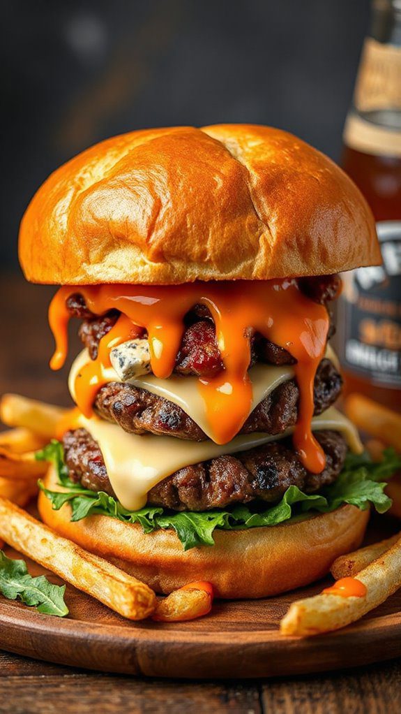 spicy buffalo cheese burger spicy buffalo cheese burger