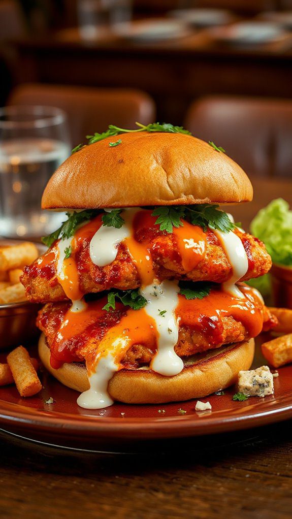 spicy buffalo chicken burger spicy buffalo chicken burger