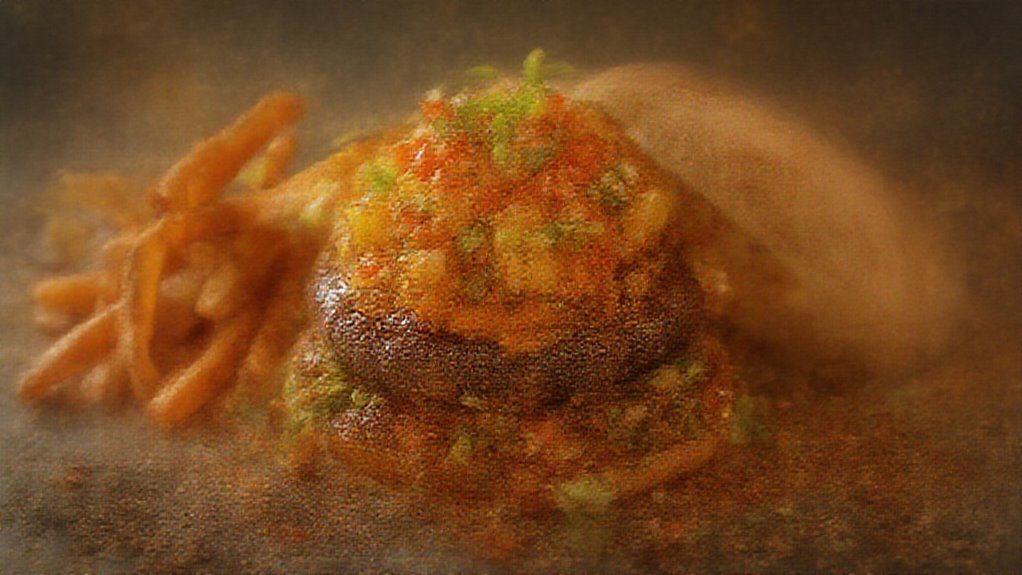 spicy burger with pineapple spicy burger with pineapple