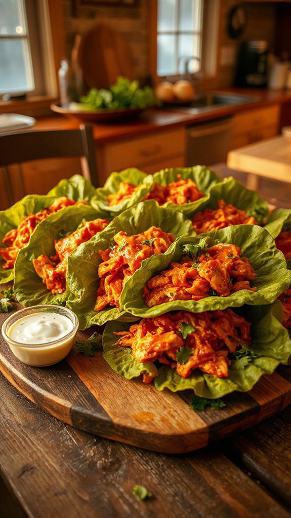 spicy chicken in lettuce