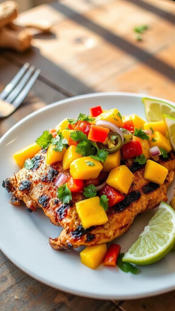 spicy chicken with salsa