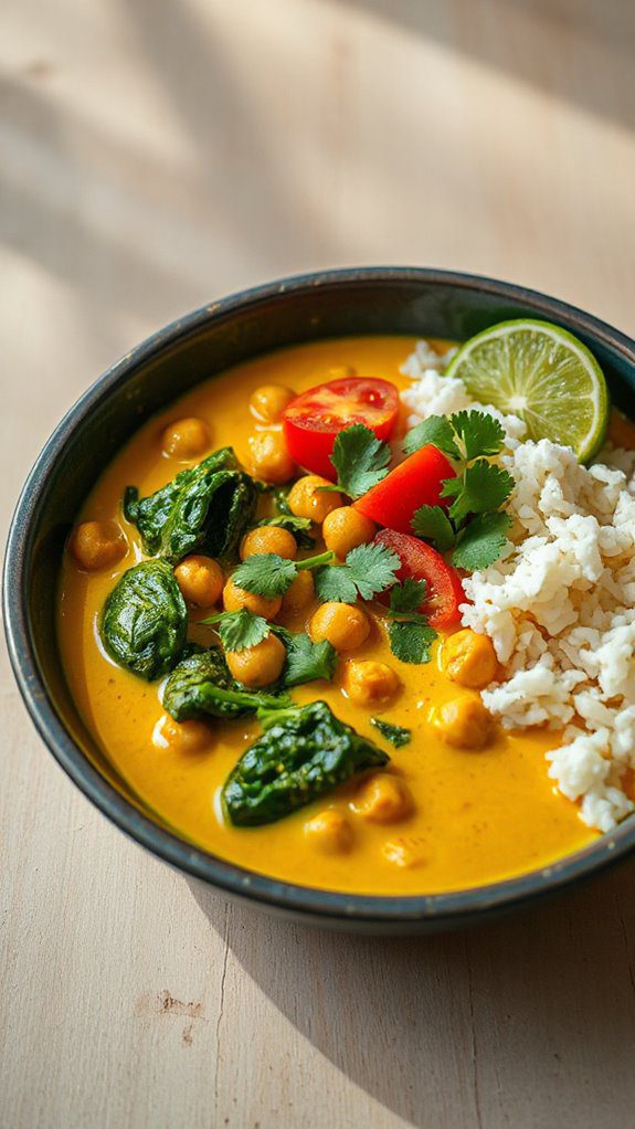 spicy chickpea coconut curry
