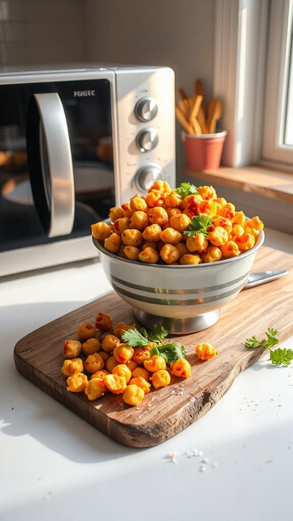 spicy chickpeas popcorn snack