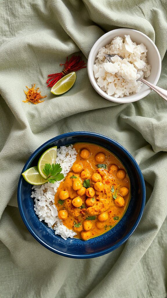 spicy coconut chickpea dish spicy coconut chickpea dish