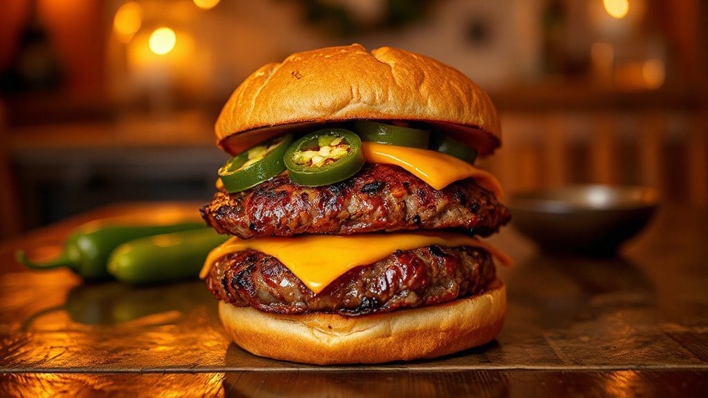 spicy jalape o beef burger spicy jalape o beef burger