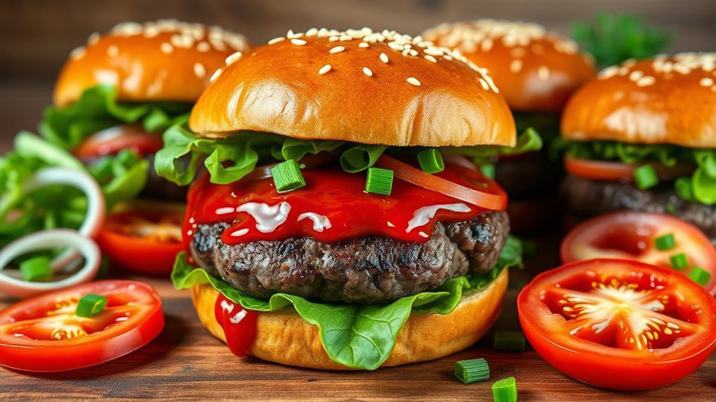 spicy korean beef burgers