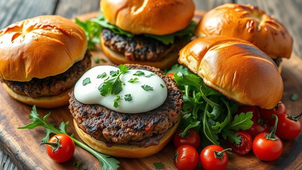 spicy lamb burgers recipe