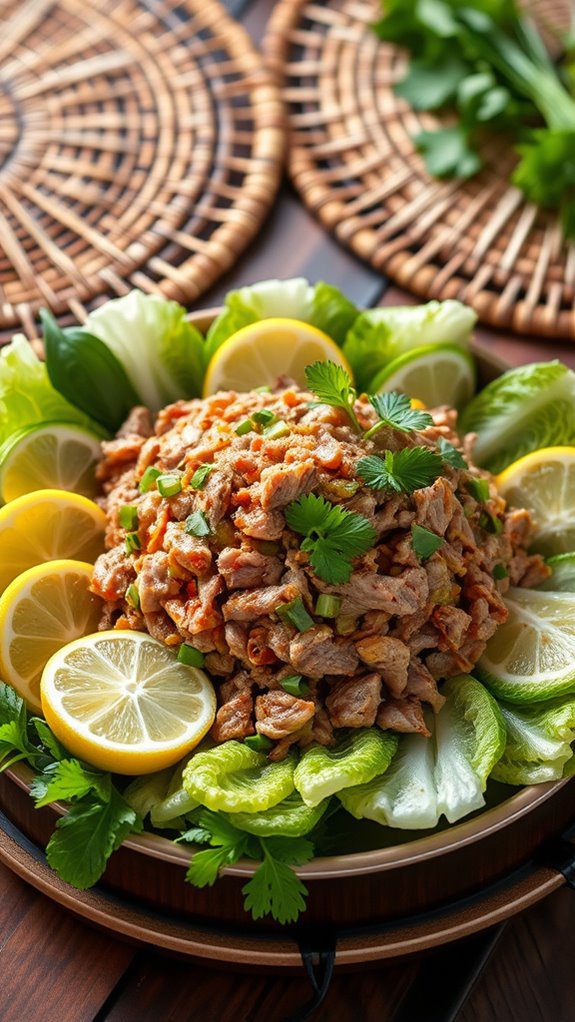spicy laotian ground meat