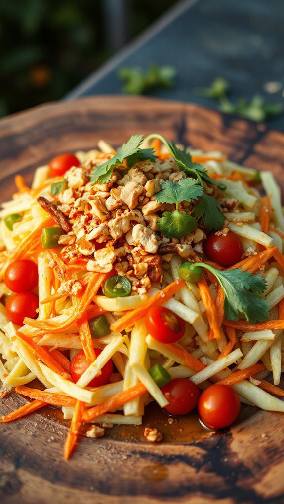 spicy lime infused papaya salad