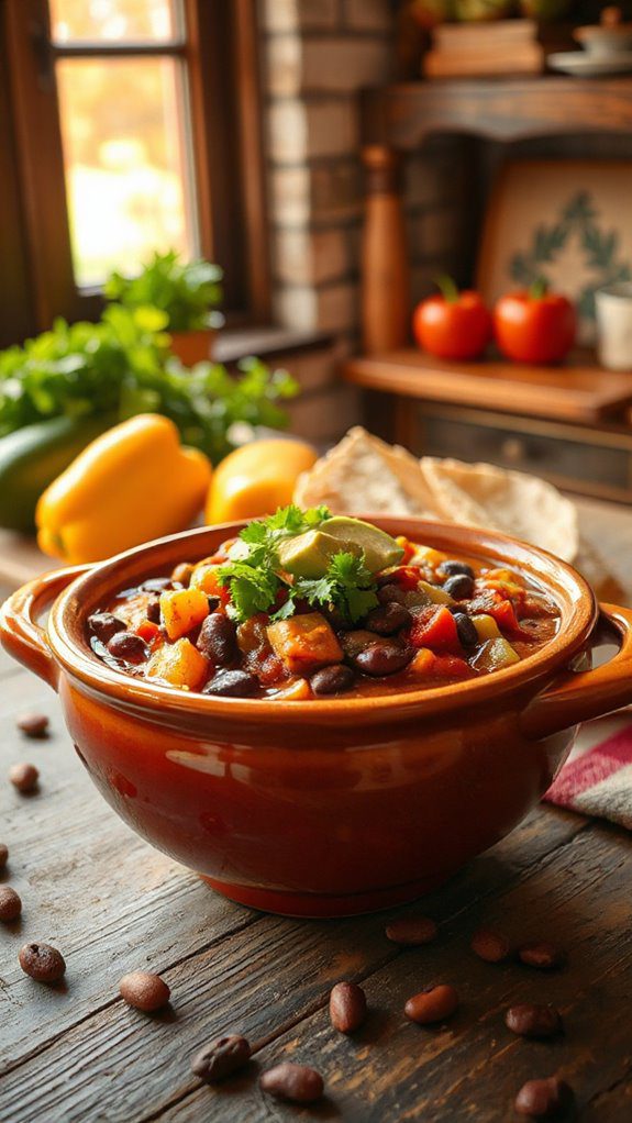spicy meatless bean stew