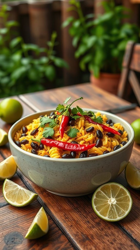 spicy orzo with beans