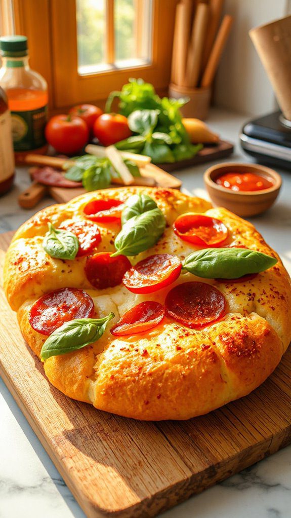 spicy pepperoni pizza bread spicy pepperoni pizza bread