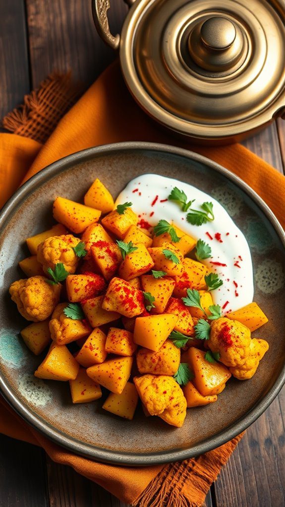 spicy potato cauliflower dish