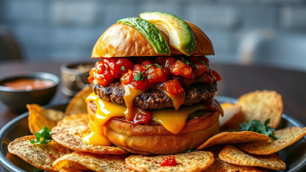 spicy red salsa burger spicy red salsa burger