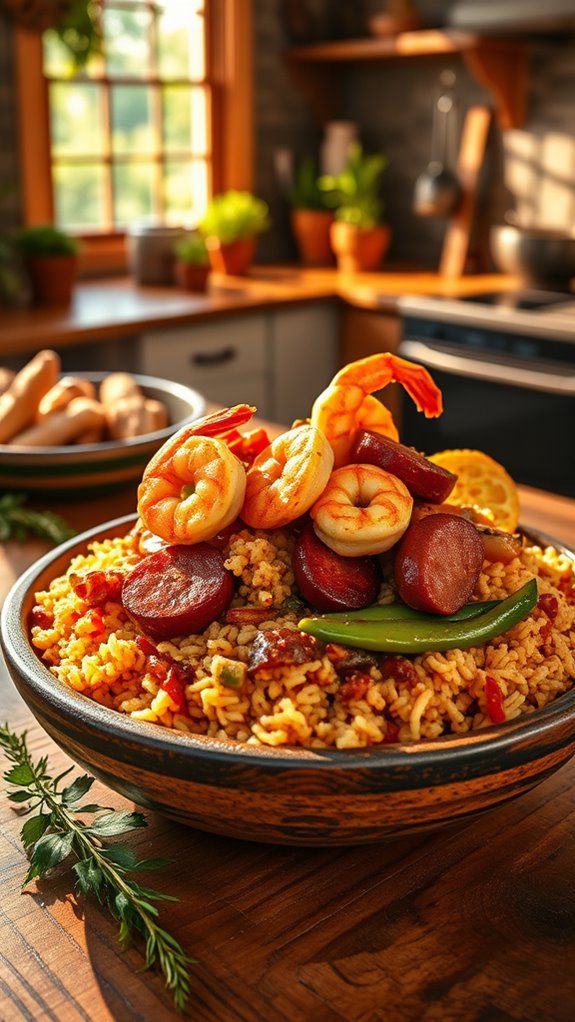 spicy rice and sausage