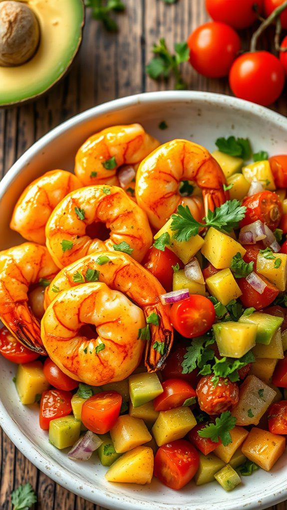 spicy shrimp with avocado