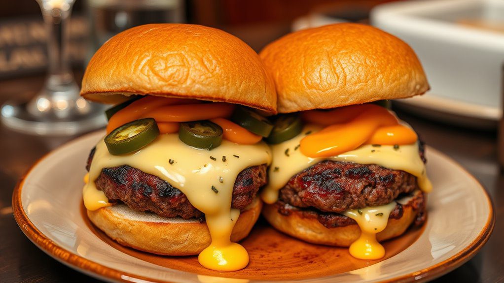 spicy stuffed burger delight