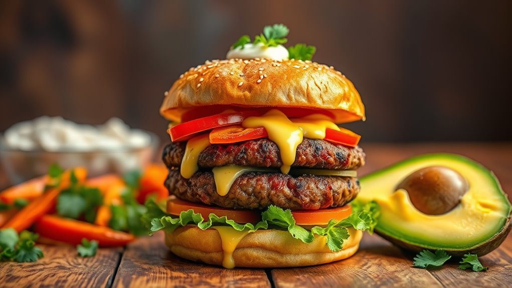 spicy taco flavored burgers