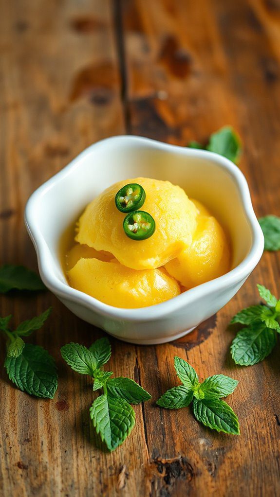 spicy tropical fruit dessert