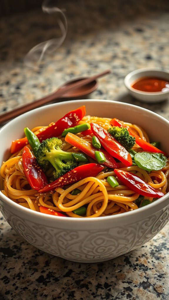 spicy vegetable noodle dish