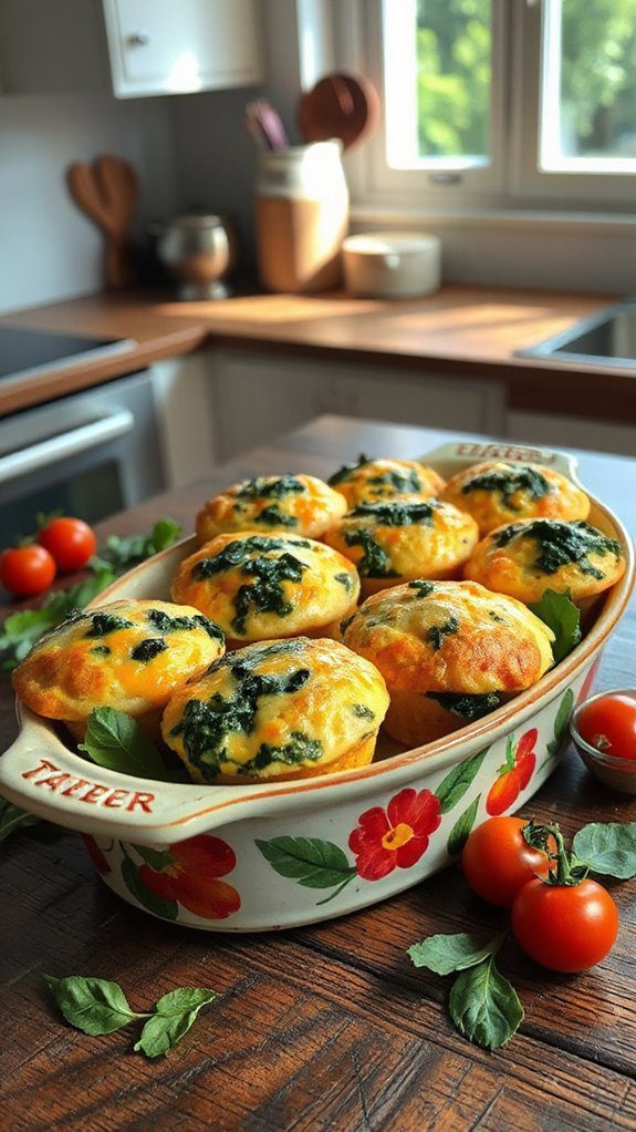 spinach and cheese egg muffins spinach and cheese egg muffins
