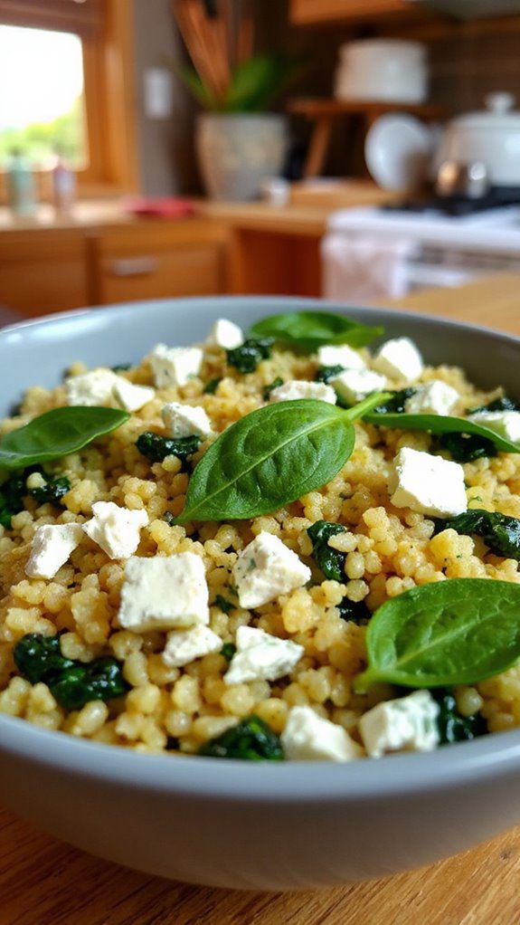 spinach and feta dish spinach and feta dish