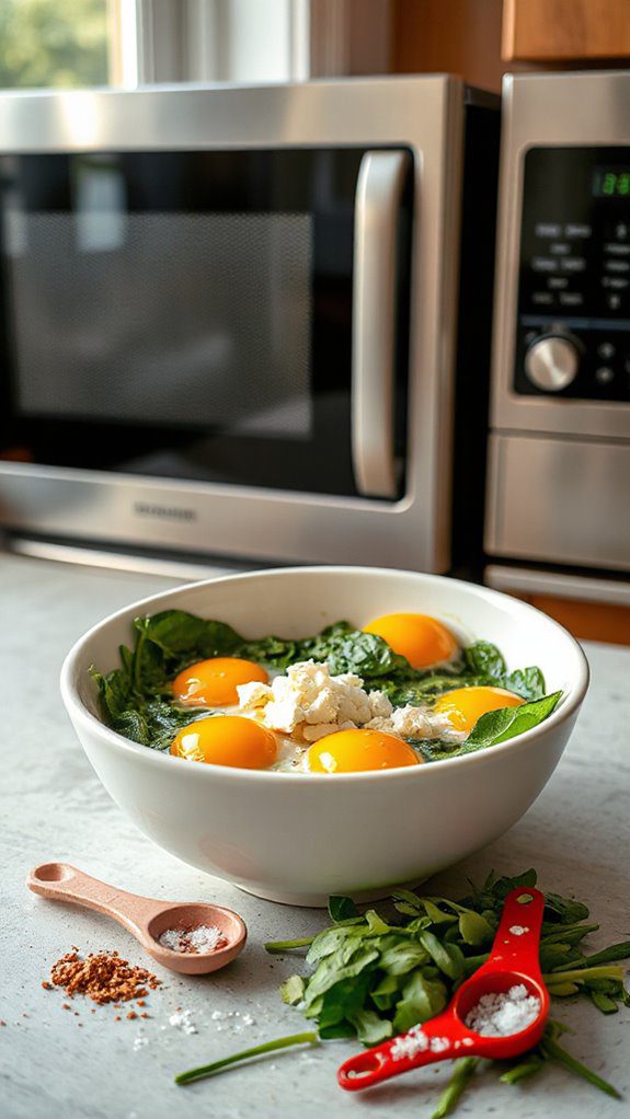spinach and feta omelette