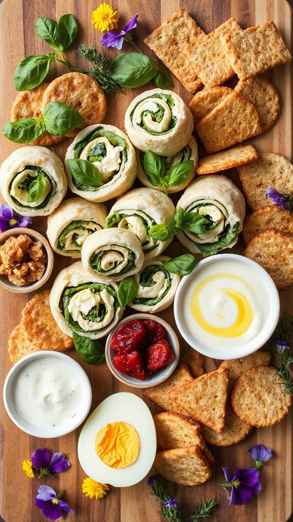 spinach and feta pinwheels