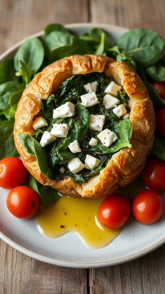 spinach and feta potatoes