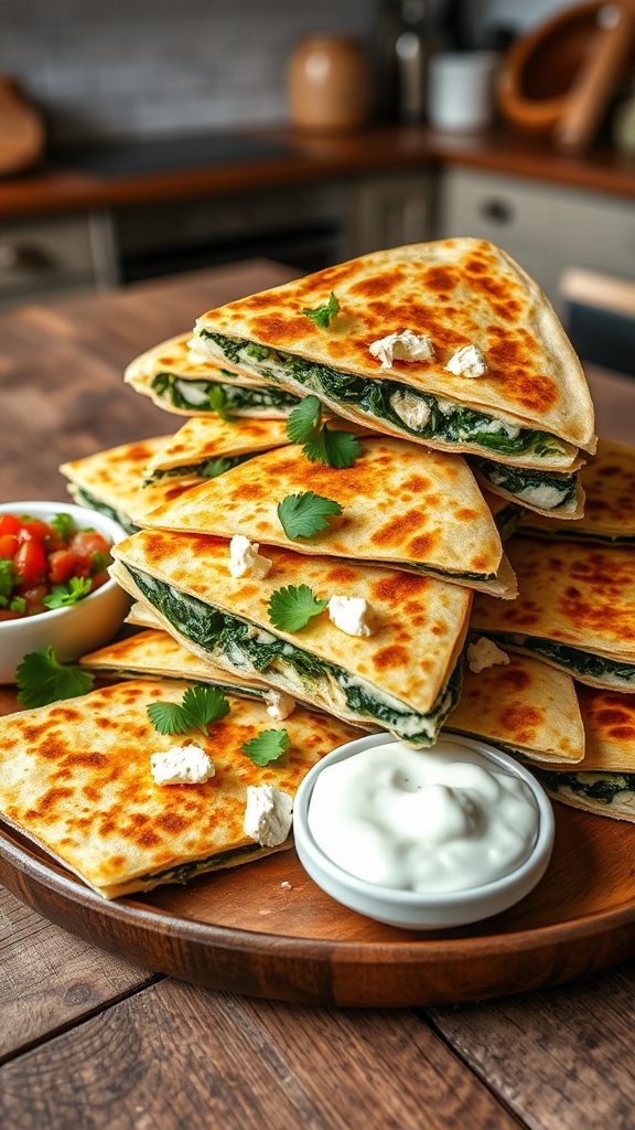 spinach feta cheese quesadillas spinach feta cheese quesadillas