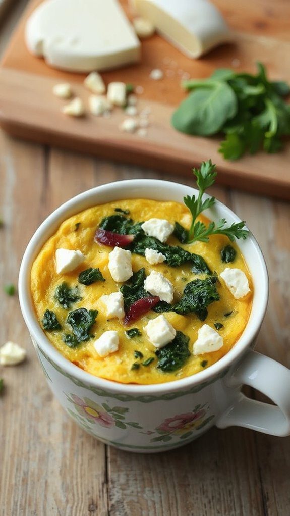 spinach feta egg dish spinach feta egg dish