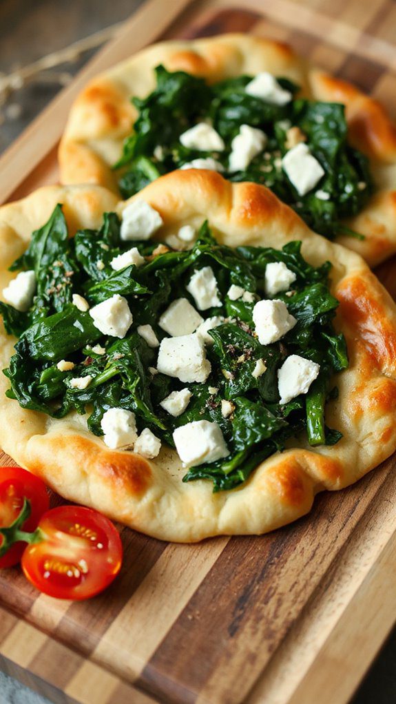 spinach feta flatbread recipe