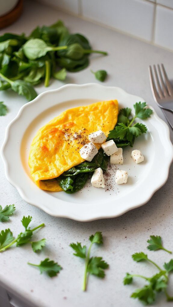 spinach feta microwave omelette spinach feta microwave omelette