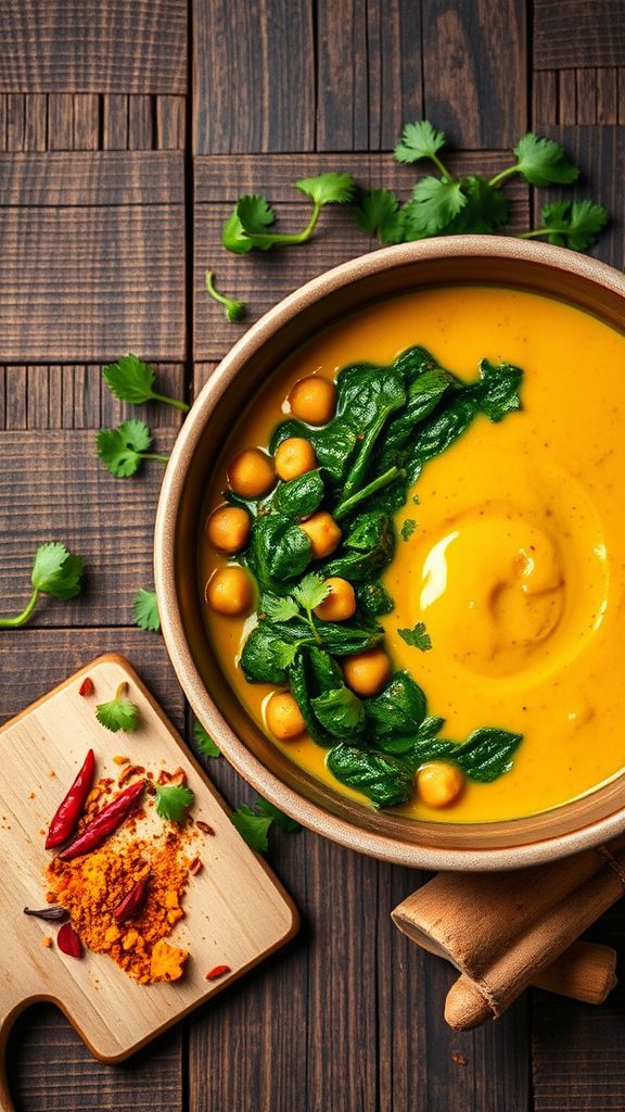 spinach infused chickpea curry spinach infused chickpea curry