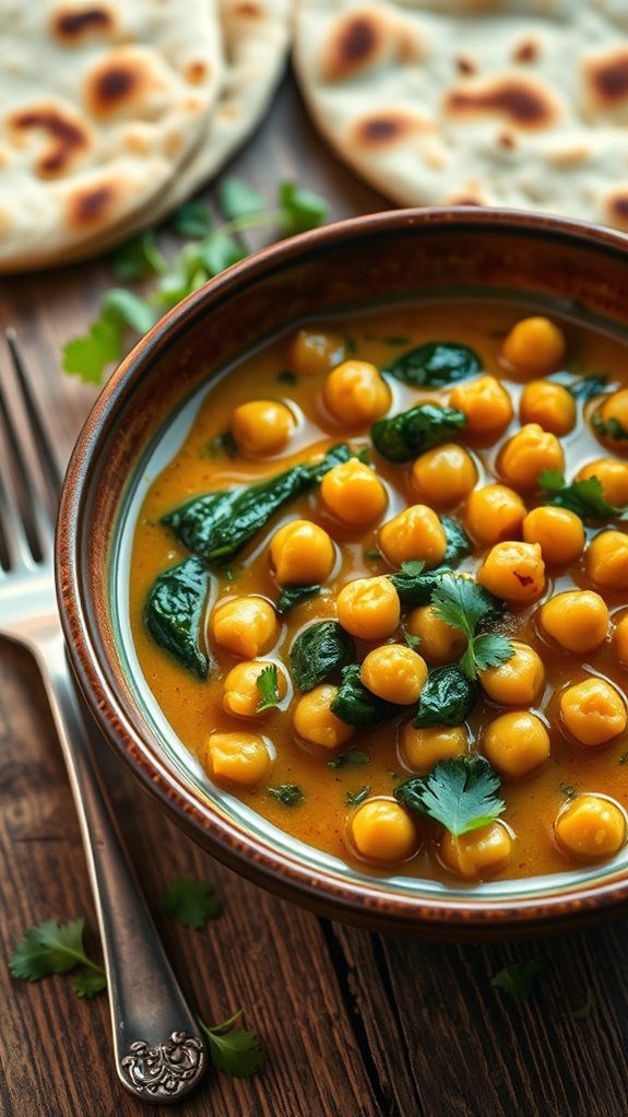spinach infused chickpea curry spinach infused chickpea curry