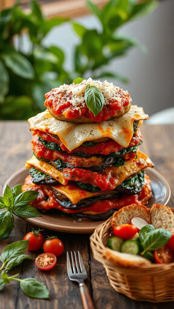 spinach infused eggplant dish