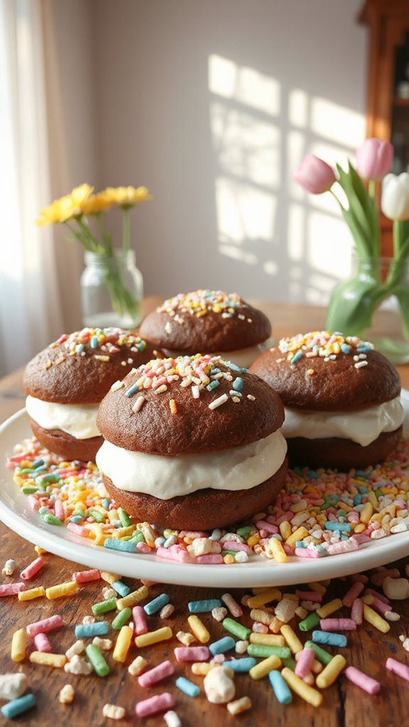 sprinkle topped dessert cookies