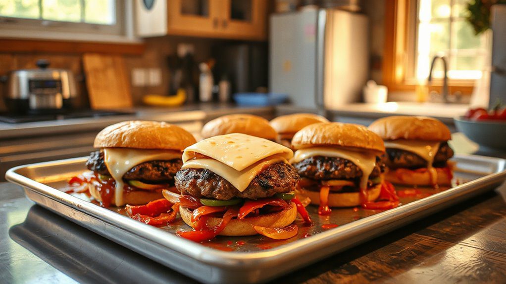 sriracha flavored burger casserole dish