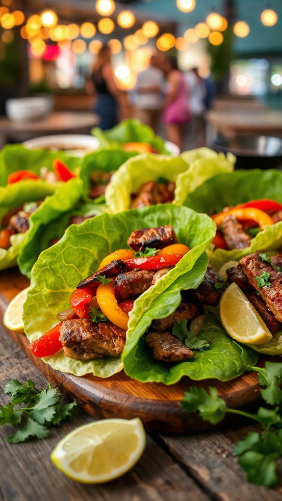 steak fajita lettuce wraps