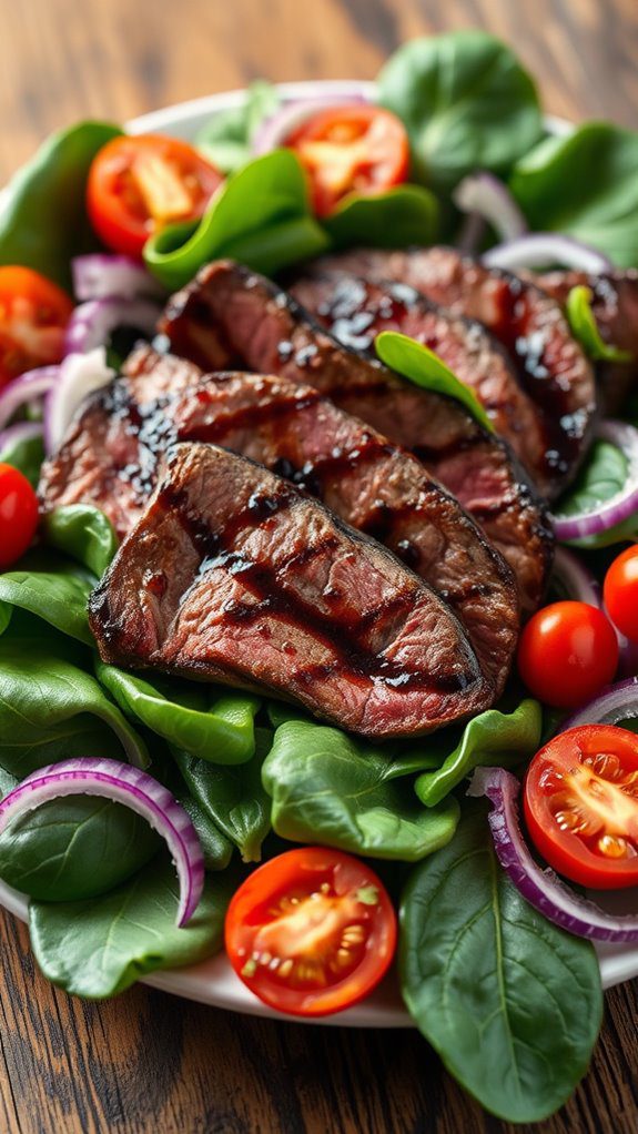 steak spinach salad recipe