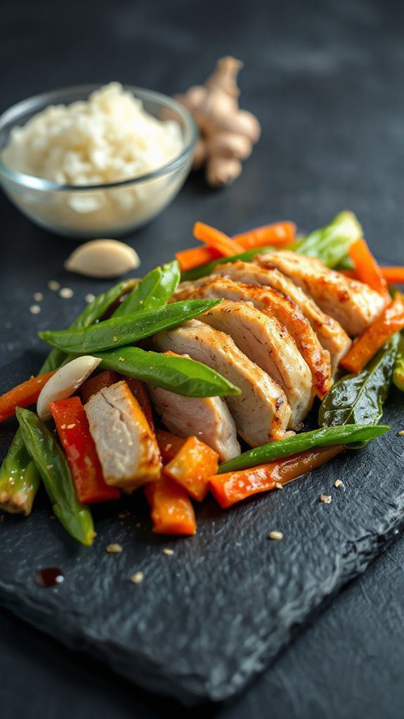 stir fried chicken with vegetables stir fried chicken with vegetables