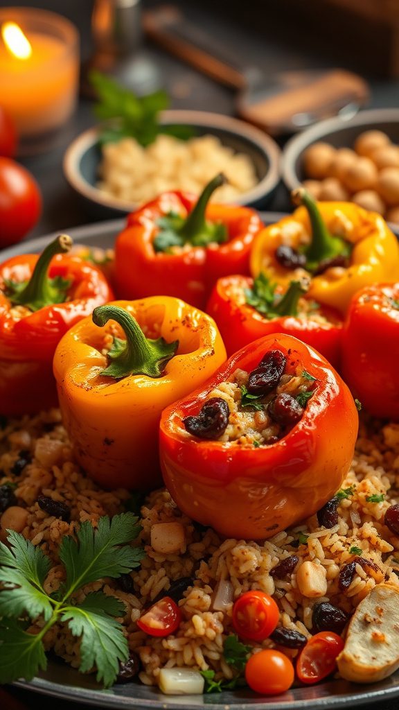 stuffed and baked peppers