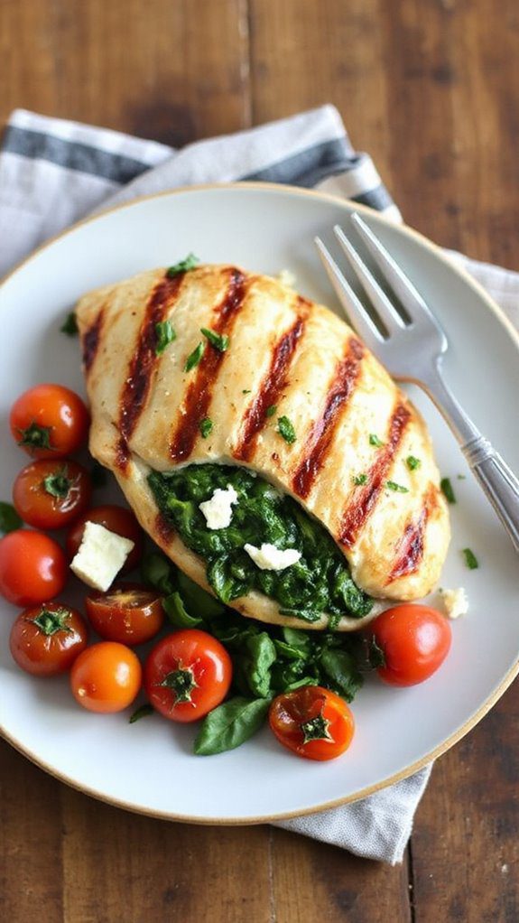 stuffed chicken with spinach stuffed chicken with spinach