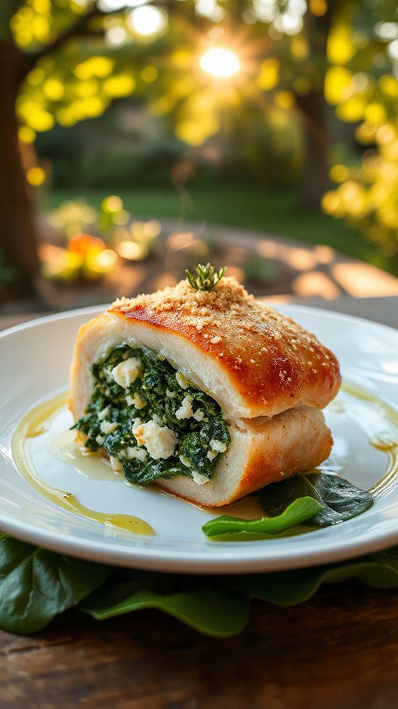 stuffed chicken with spinach stuffed chicken with spinach