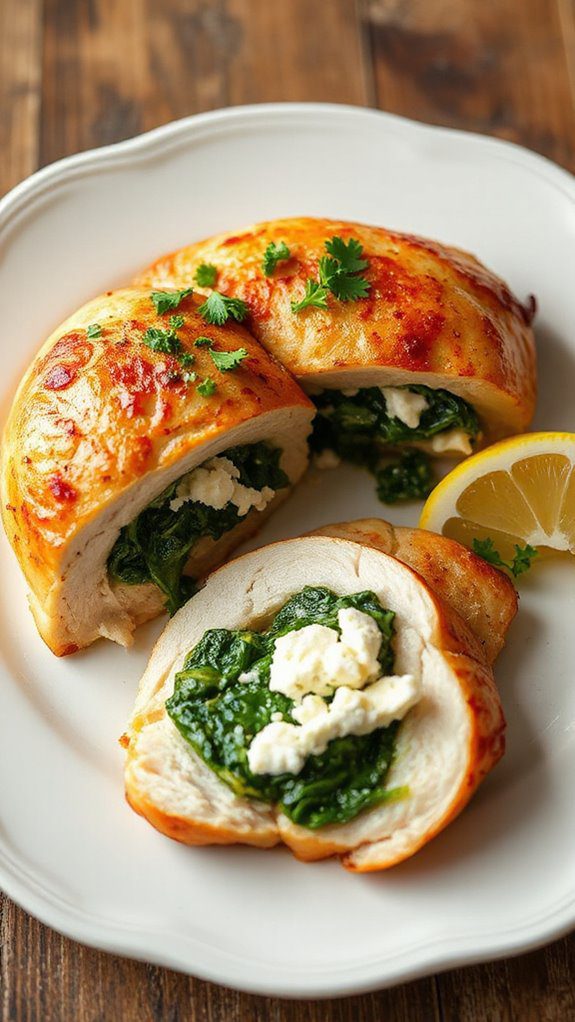 stuffed chicken with spinach stuffed chicken with spinach