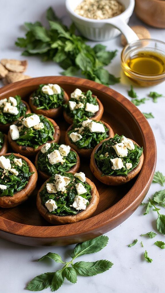 stuffed mushrooms with spinach stuffed mushrooms with spinach