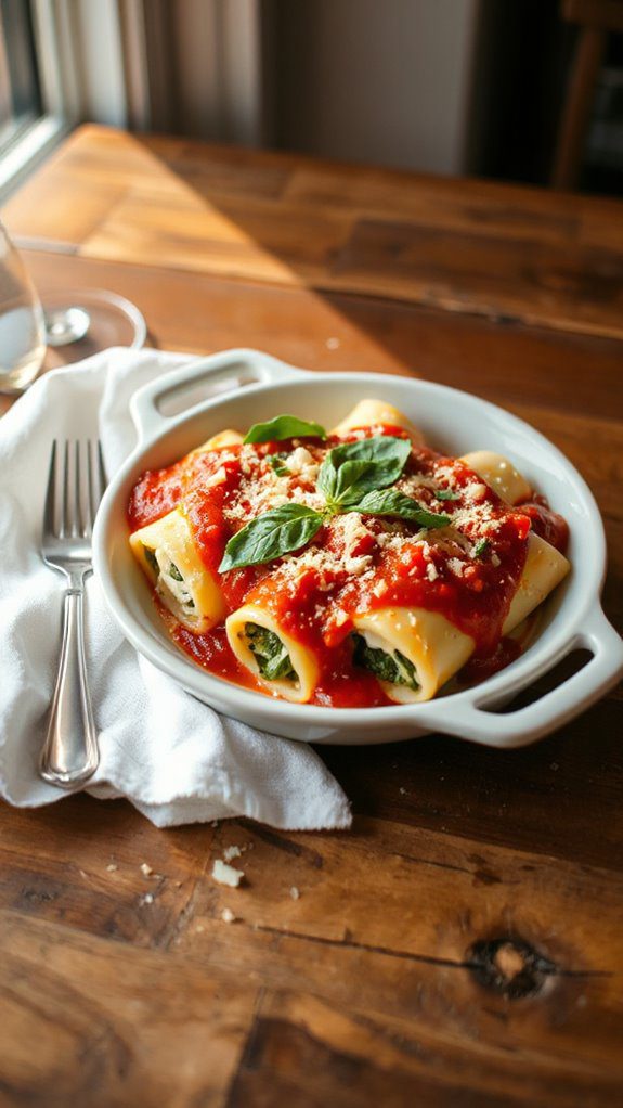 stuffed pasta with cheese